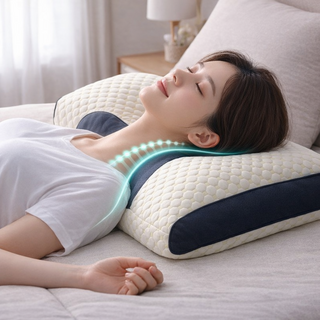 인체공학 목받침 편안한 꿀잠 경추베개 수면베개, 화이트, 1개