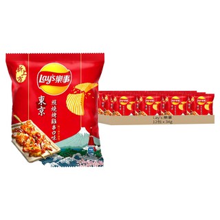 Lay's 樂事 波樂洋芋片 東京照燒烤雞串口味, 34g, 12包
