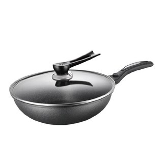 麥飯石不沾炒鍋 - 適用多種爐具, 1個, 32cm