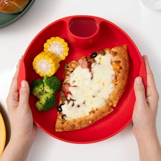 아쿠아웨이브 전자레인지 찜기 국산 실리콘 스팀 용기 BPA FREE, 토마토레드, 1개