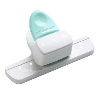 KW trio 9027 루즈 리프 홀 펀치 데일리 플래너 A8 미니 A7 포켓 용 조정 가능한 3 페이퍼 펀처, 1개