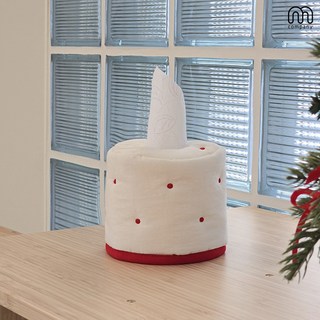 엠컴퍼니 원형 휴지 케이스 뽑아쓰는 인테리어 커버 [13*10] 화장실 욕실 화장대 탁상용 미니 화장지 두루마리 롤휴지 티슈 보관함 [VELLO_96321057-65005], 1개