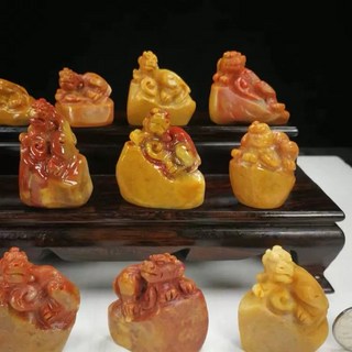 《泓潤》精品 金田黃 隨形 印章料 雕刻收藏 印章 收藏把玩送禮, 1個