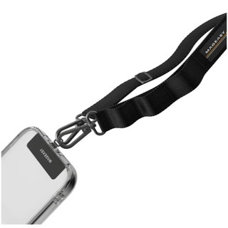 MAGEASY Strap 手機掛繩組 20mm(含掛片) 繩索背帶 掛繩夾片 手機掛繩 機能掛繩, 沈穩黑, 1個