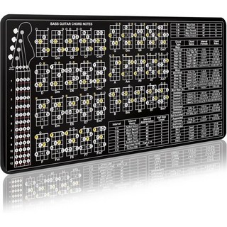 기타 악세사리 일렉기타 기타용품 4 현악기 베이스 연습 매트 이론 매트와 프레보드 노트 코드 간격 지식 공식 초보 애호가를 위한 것입니다, 1개