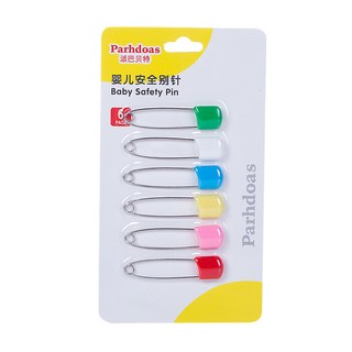 雪倫小舖 彩色別針 嬰兒別針 不銹鋼寶寶別針, 安全別針6入組-F, 1件
