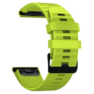 더조은셀러 퀵핏 실리콘 스트랩 시계줄 밴드 26mm 피닉스 프로 솔라 인스팅트 50mm 디센트 31mm 택틱스 델타 엔듀로 에픽스 가민 호환, 1개, 라임그린