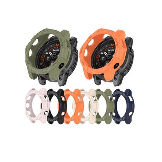 COCOGOGO 가민 피닉스7X프로 7솔라 풀커버 케이스 9H강화유리 포함, 1개, 블랙+강화유리