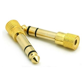 勁祥科技 3.5mm轉6.3mm麥克風轉接頭，音源轉換，適用麥克風功放，小巧便攜, 1個