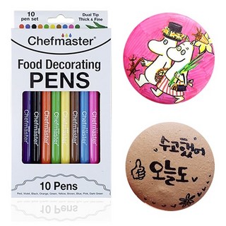 쉐프마스터 식용펜 셰프마스터 푸드마커 식용색소펜 10P 세트, 18g, 1세트