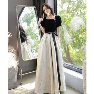 고급 향상복 드레스 스커트 블랙 이브닝 파티 프렌치