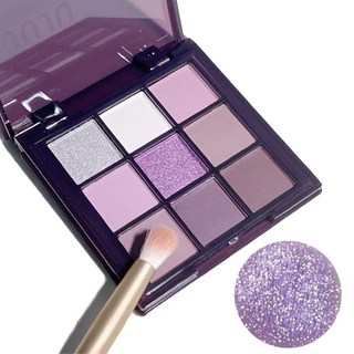 새도우 팔레트 스모크 퍼플 섀도우 진주 빛 매트 그레이 메이크업 방수 9 색 신제품, 1개, 01