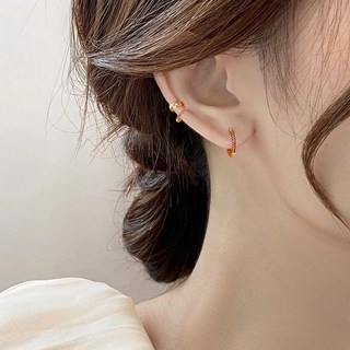 Clerins반짝바짝 서클 링 원터치 귀걸이