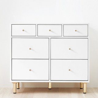 [특가] 방문설치 파로마 홈즈 900 3단 7칸 화이트 서랍장 HPN031-1, 화이트(골드손잡이)