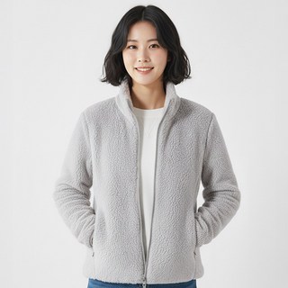 캐쉬캔버스 플리스 집업 자켓 보아털 후리스 가디건 데일리 캐주얼 아우터 점퍼