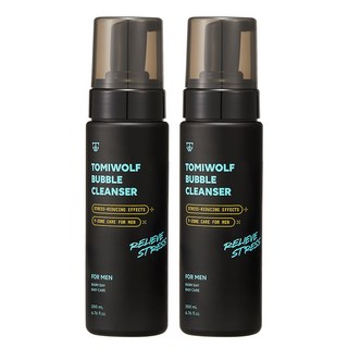 토미울프 5.5pH 약산성 버블 쿨링 클렌저 남성청결제, 200ml, 2개