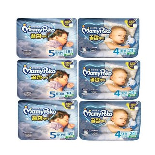 마미포코 꿀잠팬티 4단계 대형 5단계 특대형 6팩, (대형) 24매X6팩, 144매