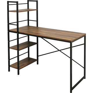 Akira MIT工業風多功能層架書桌TA065，工業風電腦桌辦公桌工作桌書架學生桌租屋, 集成木紋