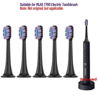 샤오미 미지아 T700 Mes604 용 교체 브러시 헤드 음파 전동 칫솔 듀폰 강모 캡이 있는 밀봉 팩 5 10, 02 5Pcs  Adapts to T700, 01 빠른  Mainland