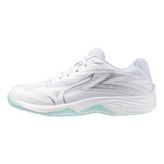 Mizuno Thunder Blade Z 女排球鞋 穩定包覆 回彈 白淺藍 V1GC237040