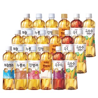웅진식품 차음료 6종 (하늘보리 3개 누룽지차 3개 결명자차 3개 카뮤트현미차3개 옥수수수염차3개 자색옥수수수염차 3개 ), 18개, 500ml