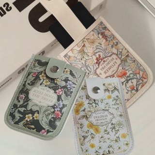 플라워 패턴 투명 카드 지갑 명함 수납 꽃무늬 여성 카드케이스