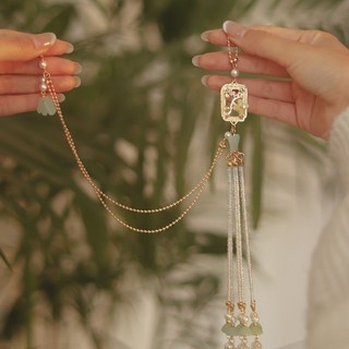 復古中國風旂袍漢服壓襟胸針禁步弔墜流蘇掛件胸佩掛飾百搭配飾品