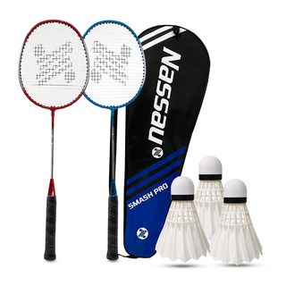 낫소 스매시 프로 배드민턴라켓+셔틀콕 3입 세트 초보자 입문자 추천, 1개