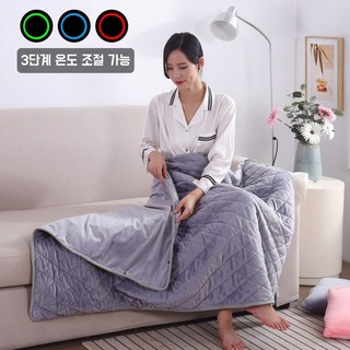 JENMV USB 전기담요 전기장판 온열담요 다용도 USB 발열 전기요 망토 사무실 캠핑용 차박 usb담요 무릎 온열 담요 3단조절 발열이불 망토담요 1인용전기장판 물세탁 가능, 100x140cm(비지퍼형), 그레이