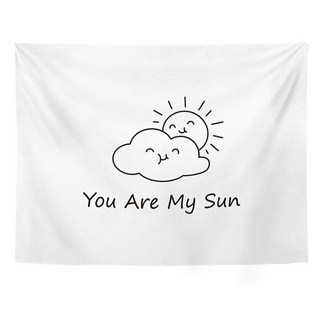 라버턴 감성 라인 드로잉 패브릭 포스터 커플 그림 침실 벽 꾸미기 인테리어 가림막, D 1891