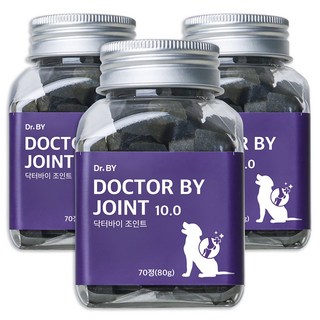닥터바이 조인트 강아지 관절 영양제 슬개골 노견 도움 보조제, 70정, 뼈/관절강화, 3세트