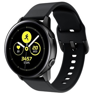 인뮤즈 갤럭시워치 호환 실리콘 밴드 스트랩 20mm, 블랙