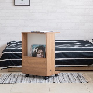 TZUMii萬用活動便利桌 床邊桌 沙發桌-雙色可選, 質感棕