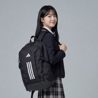 아디다스 PWR VIII 백팩 대학생 책가방 직장인 노트북 태블릿 중학생 고등학생 가방 블랙