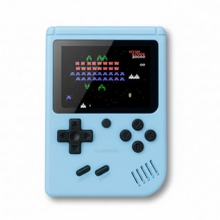 KC인증/국내배송 시오니프렌즈 휴대용 레트로 미니 오락실 게임기 8비트 추억의게임 500게임, 블루
