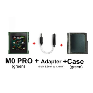 SHANLING M0 Pro 고해상도 오디오 HIFI Bluetooth 휴대용 음악 MP3 플레이어 DAP USB 듀얼 ES9219C aptX PC, 01 M0pro GRN-ADPT-GRN