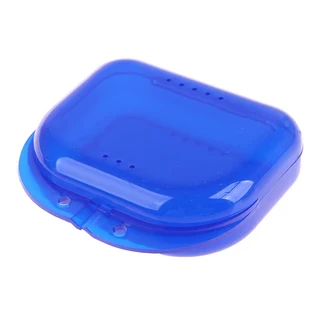 만화 고양이 실리콘 리테이너 케이스 배수구 소프트 마우스 가드 휴대용 치열 교정기 틀니 보관 상자, 06 Dark Blue