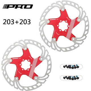 IIIPRO 자전거 로터 플로팅 방열 브레이크 디스크 유압 140mm 203mm 2 개, 11 RED-203-203MM