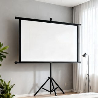 고화질 프로젝터 빔스크린 가정용 스탠드 삼각대 일체형 와이드 캠핑 빔스크린 16:9, 100인치(220*125CM)