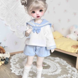 BJD 娃衣 六分四分水手服套裝 附贈領結