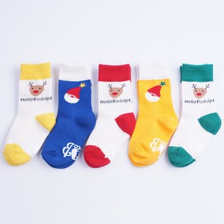 넬로삭스 유아 헬로우루돌프(5족) 양말 세트
