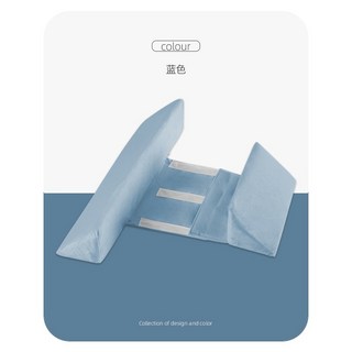 嬰兒睡姿定型枕 寶寶側睡防偏頭枕 可拆洗調節式安撫枕 0-12個月適用, 蓝色可拆洗