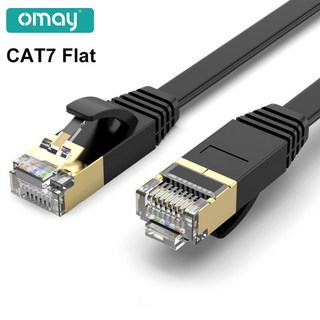 모니터케이블 OMAY 이더넷 모뎀 라우터용 호환 패치 코드용 UTP 네트워크 RJ45 Cat7 랜 케이블, 1개