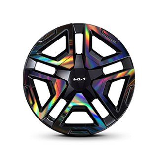 [비브랜드](더원스)하이브리드 18인치 타이어 홀로그램 휠마스크 흠집방지 데칼스티커 더뉴쏘렌토MQ4 호환, 블랙홀로그램, 1개