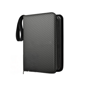 波紋卡冊 寶可夢/遊戲王/球員卡適用 大容量卡片收納展示專賣, 黑色, 1個