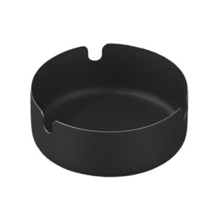 不鏽鋼煙灰缸 圓形 8cm, 黑色, 1個