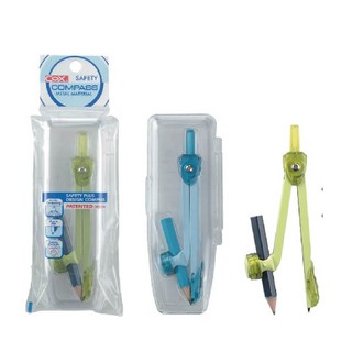 COX 三燕 鉛筆型安全圓規 顏色隨機 D-810 學生繪圖幾何工具, 1個