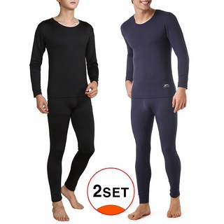 라온 1+1 슬레진저 남성 초극세사 기모 발열내복 초경량 내복 상하의 2세트