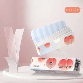 디모아 노출방지 테이프 1+1 100P 옷 셔츠 고정 시크릿 패션 스티커, 큰사이즈+작은사이즈, 1세트