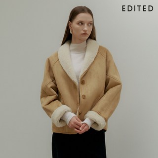 [25FW 최신상] 에디티드 Faux 스웨이드 무스탕 자켓